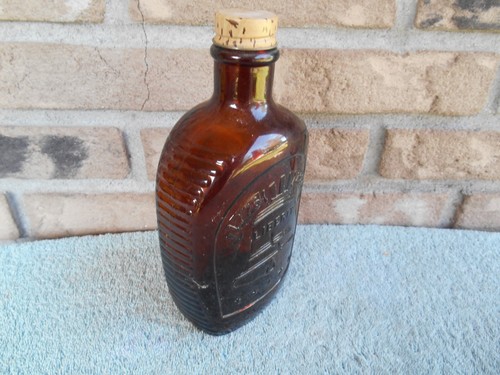 Vintage Log Cabin Brown Syrup Bottle Bicentennial 1776 Embossed Liberty Bell - Picture 10 of 10