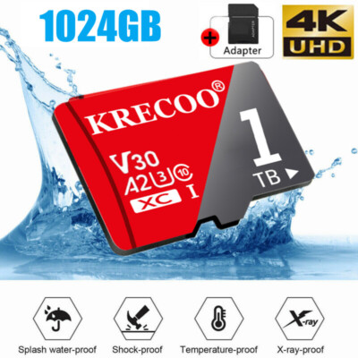 128GB 256GB 1TB Micro SD Card SDHC SDXC Memory Card TF Class 10 with Adapter