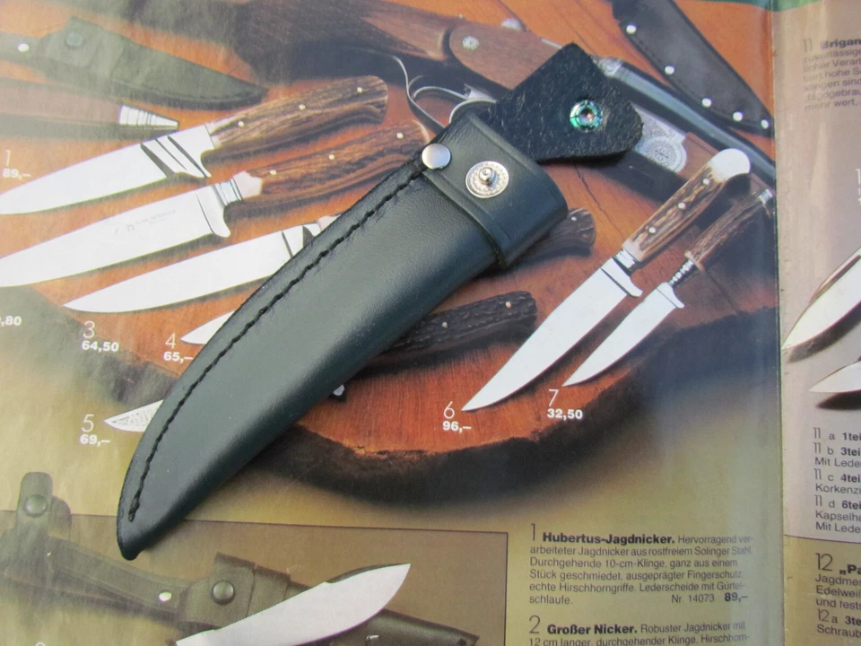 Messerscheide STILETTMSCHEIDE Grün für Jagdnicker Messer Solingen 11 cm Klinge. - Bild 3 von 4