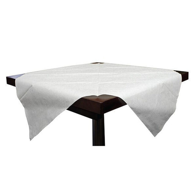 25 x White Paper Table Cloth Slip Cover disposable 90cm x 90cm (35.5 x 35.5)