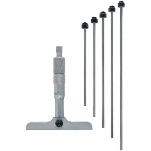 Mitutoyo 0-6" .001" Graduation Manual Depth Micrometer w/ 2.5" Base