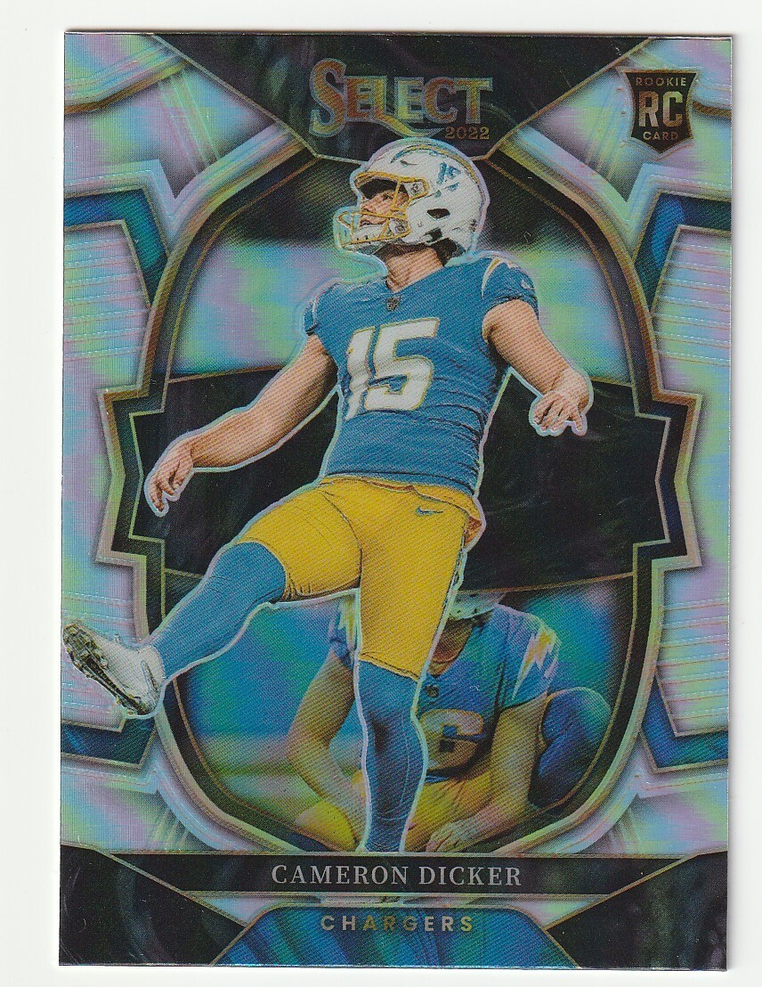 2022 Panini Select Silver Prizm Concourse Cameron Dicker Chargers RC SP #16