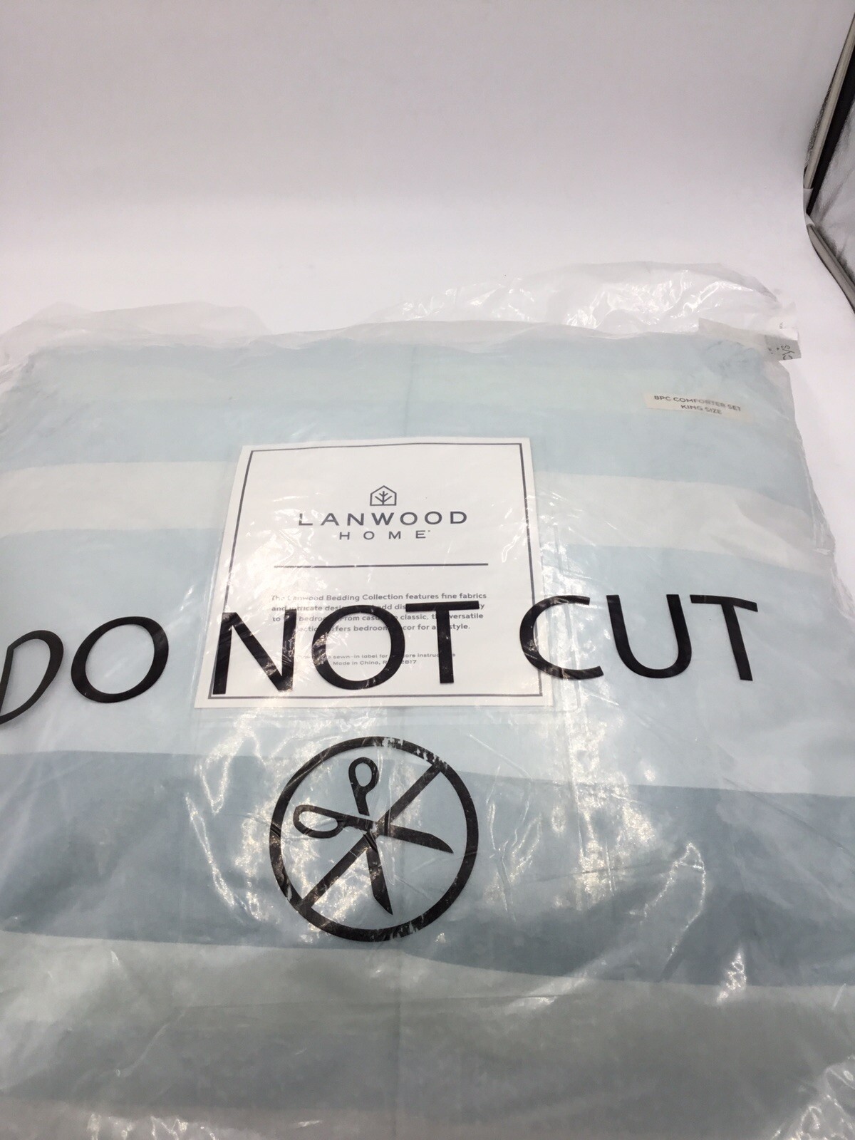 Lanwood Home 8 Piece Comforter Set- King Size- Seafoam Color 9290₽