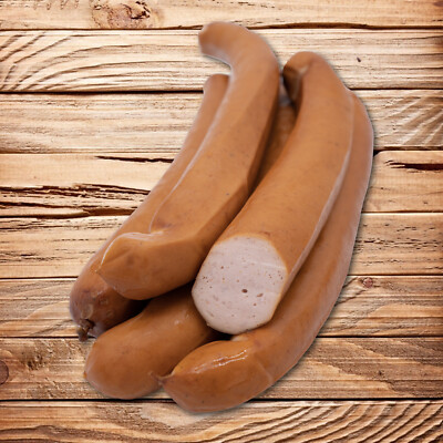 Knoblauch-Bockwurst - zart über Buchenrauch geräuchert - 600g - 5 Stück