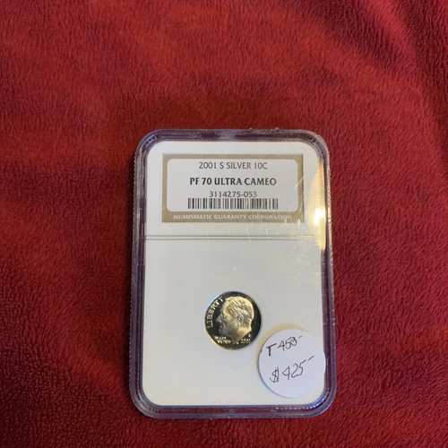 10C 2001-S Silver Roosevelt Dime - NGC PF 70 Ultra Cameo