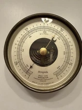 Airguide Navy Type Barometer Vintage Sailboat  Marine Wall Mounting Brass