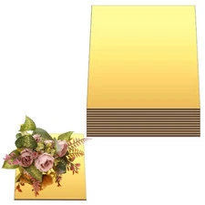 12-Pcs Acrylic Square Mirrors for Tables 8-Inch Candle Plates Centerpieces