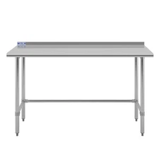 Hally Open Base Stainless Steel Table 24 x 60 Inches, NSF Commercial Heavy Du...