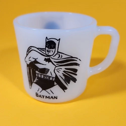 Westfield Batman 1966 Coffee Mug Milk Glass Heat Proof Vintage Cup