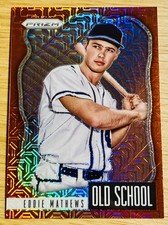 2021 Panini Prizm EDDIE MATTHEWS Old School #OS-4 Red Mojo Prizm /149