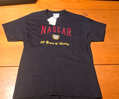 Chase Authentics NASCAR 50 Years of Racing T-Shirt Black Size L New