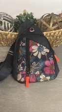Floral Sling Backpack Crossbody Chest Bag Travel Hiking Daypack Lightweight