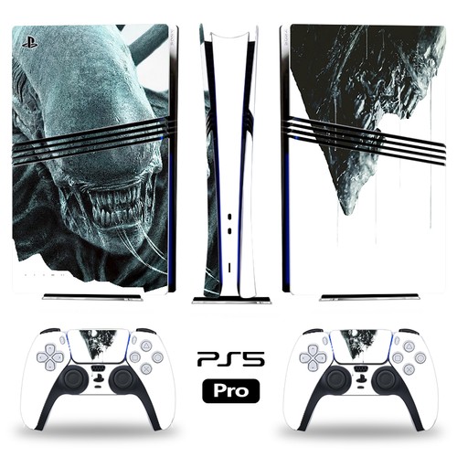 Horror Alien Skin Decals pour PS5 Standard Disc Digital PS5 Pro Digital Console - Photo 6/6