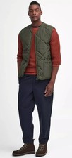 Image of Barbour Green Quilted Field Gilet XL RRP £120 #AA453
