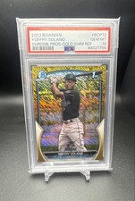 2023 Bowman - Chrome Prospects Yofry Solano #BCP-72 Gold Shimmer /50 PSA 10