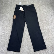 NEW Dockers Workday Khaki Pants Mens Size 36x30 Actual 35x30 Black Flat Front