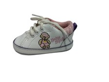 NOS Vtg Baby B'Gosh Baby Girls Victoria White Crib Shoes Sz 1 6 - 12 Mos Leather