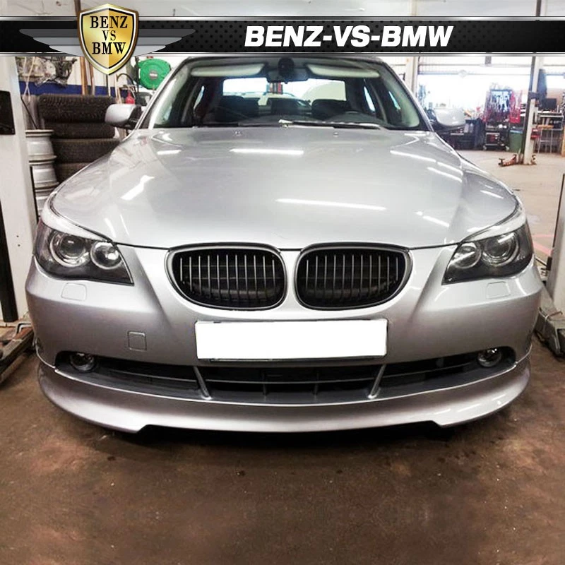 Fits 04-10 BMW E60 5 Series Sedan Front Bumper Lip Spoiler PU IKON Style Foto 2 de 4