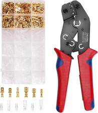 Set Pinza Crimpatrice Capicorda Terminali Elettrici Con 300 Di Spine/Prese Piatt