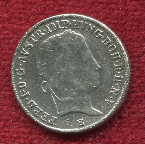 Austria Transylvania 20 Kreuzer 1848 E Ferdinand I. 1835-1848, rare Silver, VF+