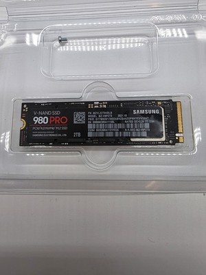 Samsung 980 PRO 2TB M.2 NVMe 2280 Internal SSD 100% Health - MZ-V8P2T0
