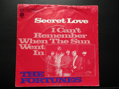 SINGLE  VON THE FORTUNES  SECRET LOVE  --  I CAN´T REMEMBER WHEN THE SUN WENT IN