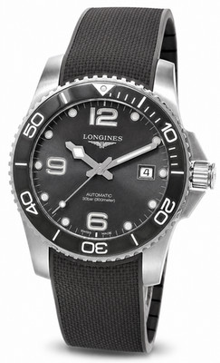 Longines HydroConquest Automatic 41mm Gray Dial Rubber Men's Watch L3.781.4.76.9