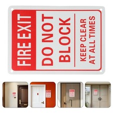  2 Pcs Fire Sign Do Not Block Signage Emergency Evacuation Assembly Point