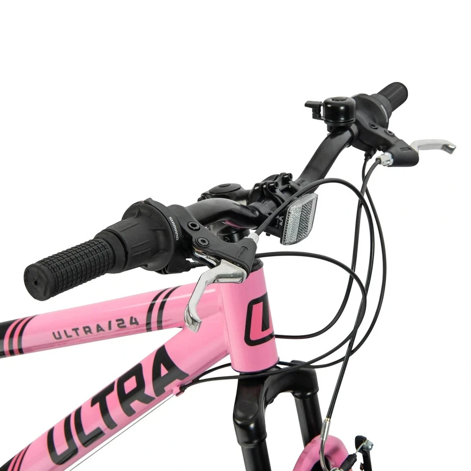 24″ Verve Ultra Mountain Bike Pink Shimano 18-Speed Gears Zoom Suspension - Image 2 of 4
