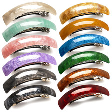 12Pcs Retro French Hair Barrettes Elegant Large Hair Clips for Women Girls