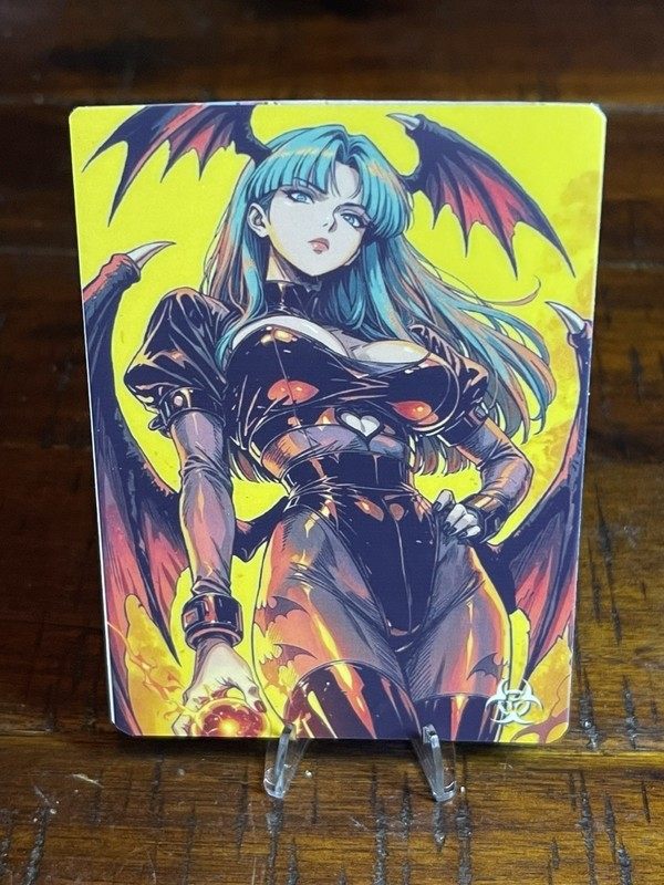 🔥 Morrigan Aensland Toxic Waifu Custom Spicy/Lewd/NSFW Trading Card READ PICS