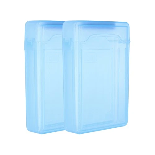 6.5" x 4.5" Hard Drive Disk Case, 2Pcs Plastic Hard Disk Storage Case, Blue