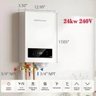 24KW Electric Tankless Water Heater 240V for Whole House On-Demand Hot Water