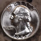 1954 P Washington Silver Quarter CHOICE+ BU LUSTER ! RB7908