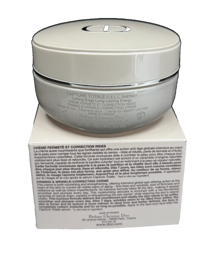 Укрепляющий и корректирующий морщины крем Dior Capture Totale Cell Energy 1,7 унции новый в коробке - Изображение 3 из 4