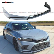 For 22-24 11th Honda Civic Yofer V3 Blk Sonic Gray Front Bumper Lip Splitter Kit