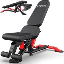 Panca Pesi Regolabile Panca Allenamento per Palestra Casa 2000Lbs Panca Inclinabile Pressa