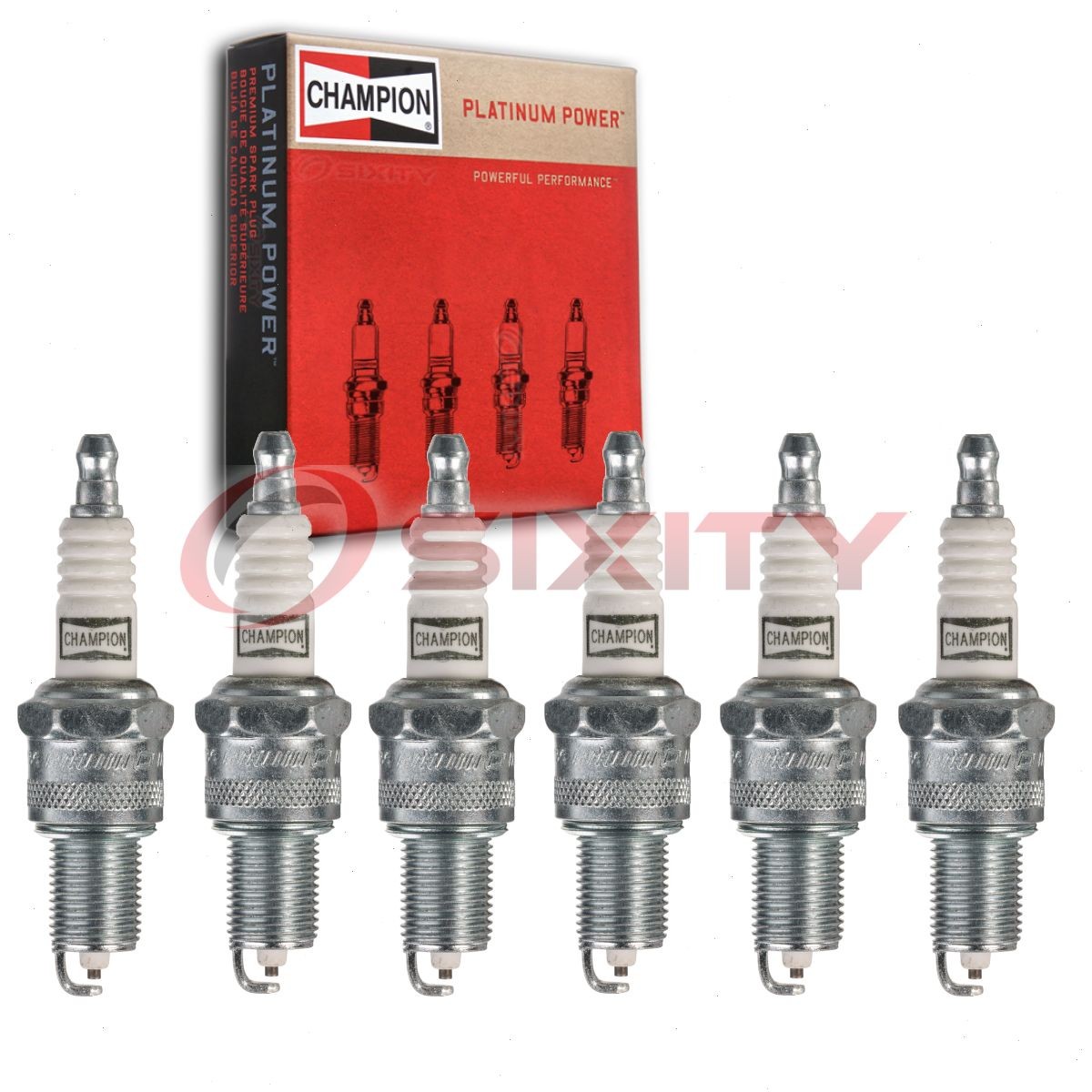 6 pc Champion Platinum Spark Plugs for 1960-1966 GMC Suburban 3.8L 4.1L 5.0L cy