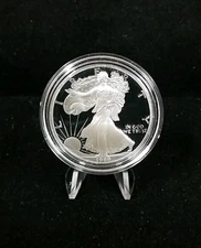 1989 Proof American Silver Eagle .999 Fine Silver with Original Capsule #5680