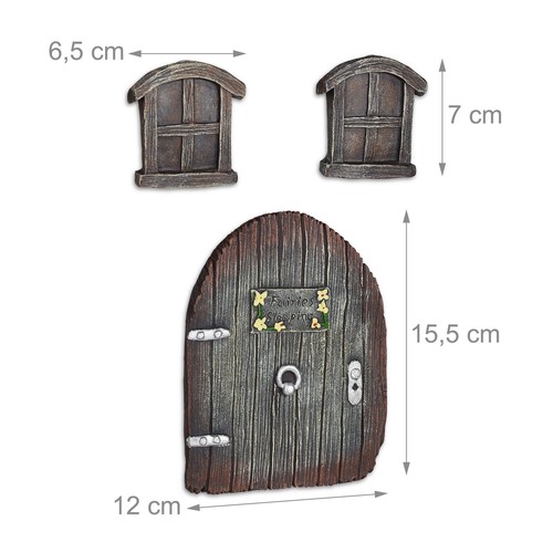 Puerta de hadas jardín decoración de árbol Fairy Door tronco de árbol decoración puerta de elfo decoración de árbol elfo - Imagen 4 de 9