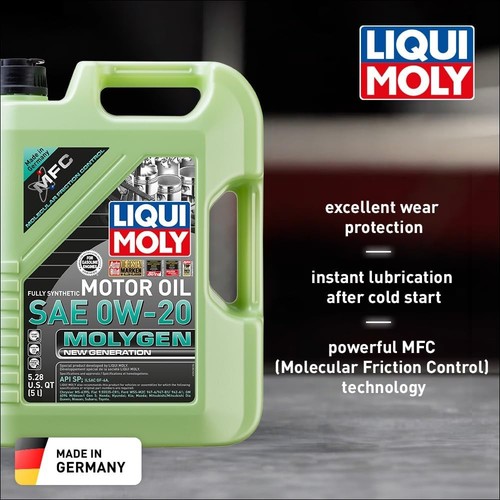 Engine Oil Molygen SAE 0W-20 Liqui Moly 20438, 10 Liter, Stock US-No Import Fees - Picture 2 of 4