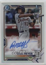 2021 Bowman Chrome Prospects Refractor 21/499 Adinso Reyes #CPA-ARE Auto ff8