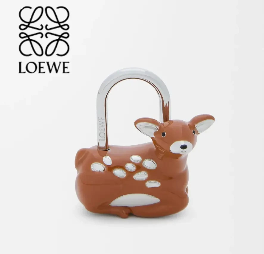LOEWE x Suna Fujita Deer Motif Padlock Charm Brown JP Limited