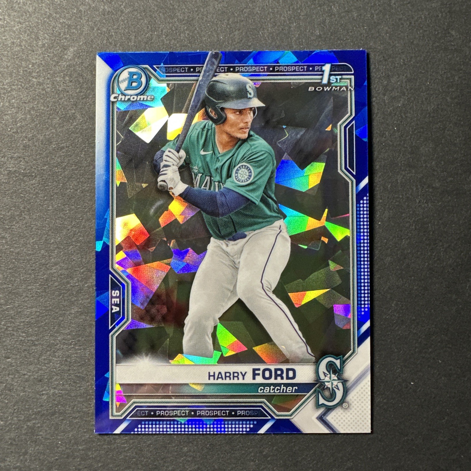 2021 Bowman Chrome Draft Sapphire Edition Harry Ford #BDC-1 RC Seattle Mariners