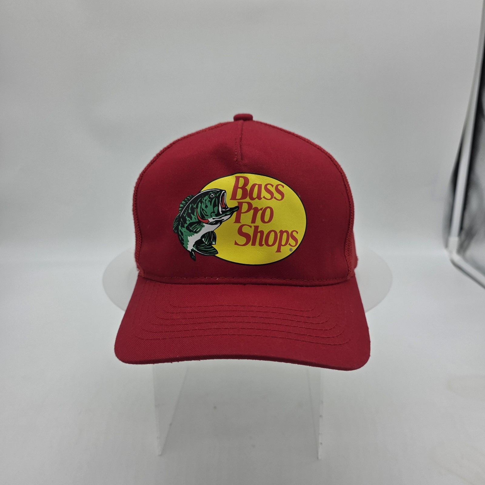 Cap Snap Back One Size Red Mesh Trucker Outdoor Logo Mens