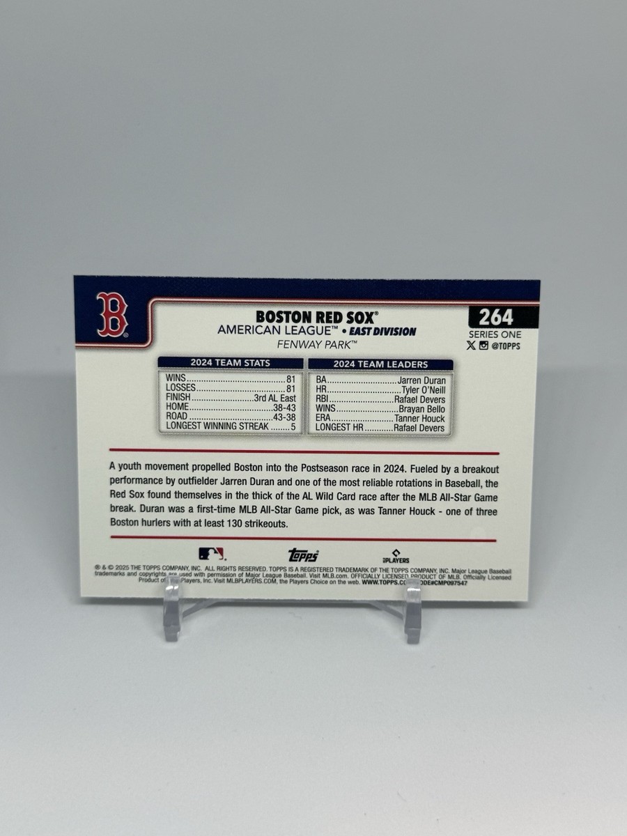 ⚾️ 2025 Topps Series 1 #264 Rainbow Foil - Boston Red Sox