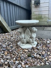 Stone Garden Gargoyle Bird Bath Feeder Gremlin Winged Gothic Statue Ornament