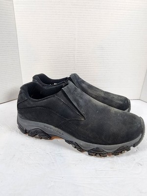 Merrell Moab Adventure Moc 3 Men's 10.5 W Black Nubuck Leather Slip On J003817W