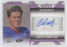 2020 Sage Hit Rookie Auto Purple Carter Stanley #A16 Auto 0w8