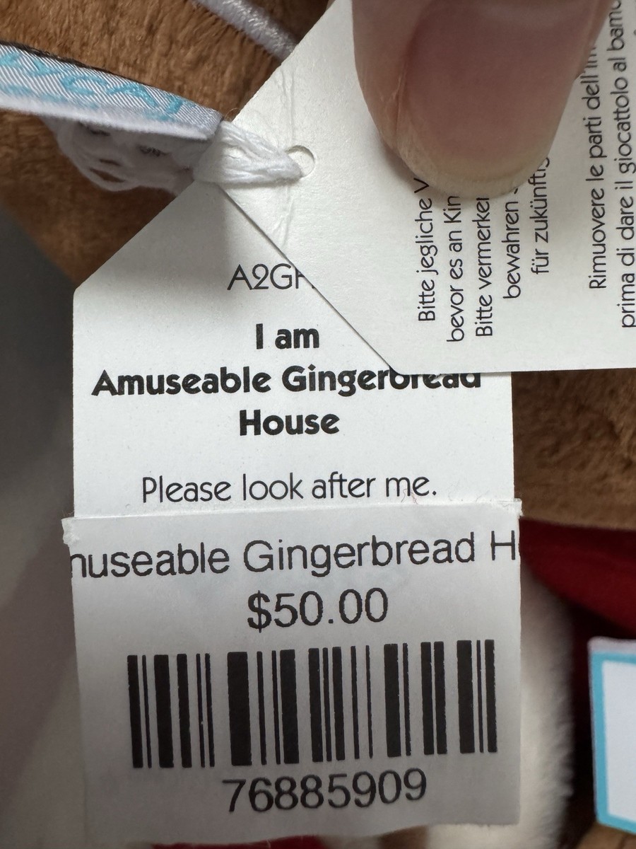 Jellycat AMUSEABLE GINGERBREAD HOUSE New With Tags 2024 Christmas